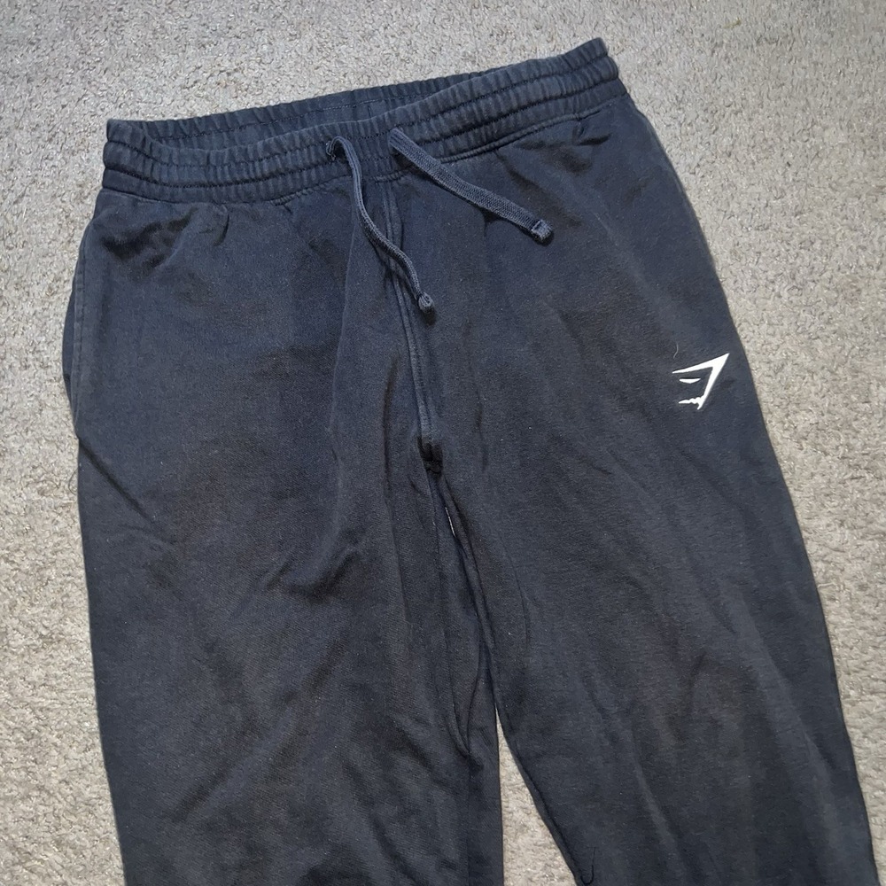 Gymshark Pants Mens M Black Drawstring Joggers Sweatpants Workout Gym Training